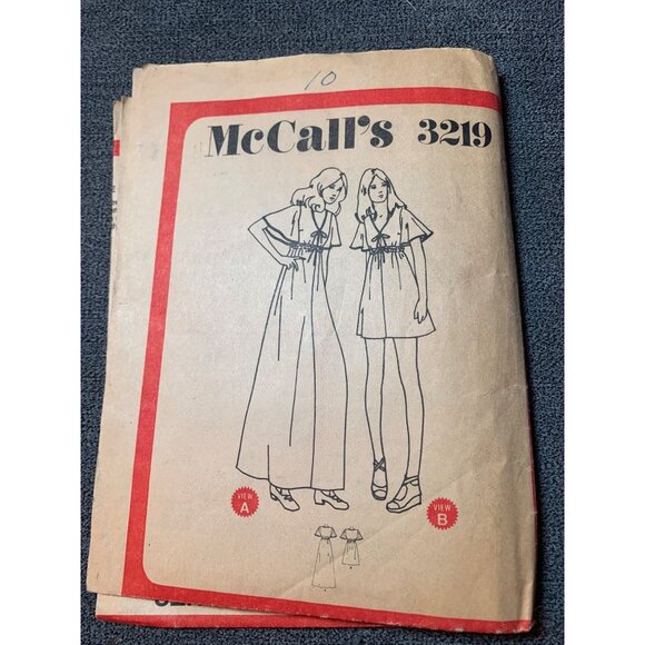 McCalls 3219 Vintage Sewing Pattern Womens Dress Tunic Size 10  1970s - Picture 5 of 5
